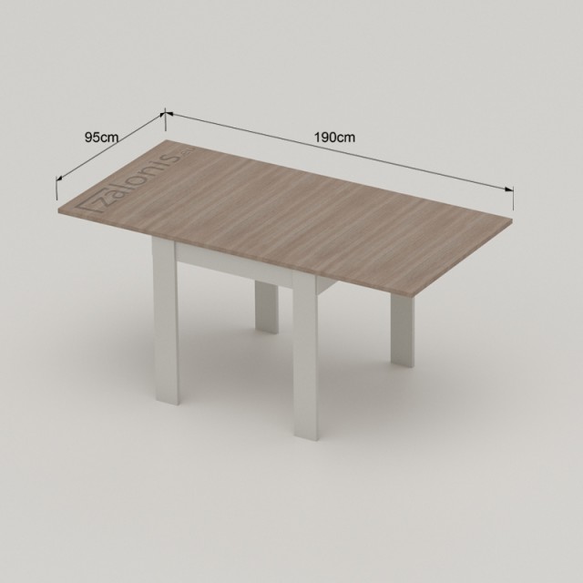 SLIDE WITH FOLDING TABLE LEAF, 80cm